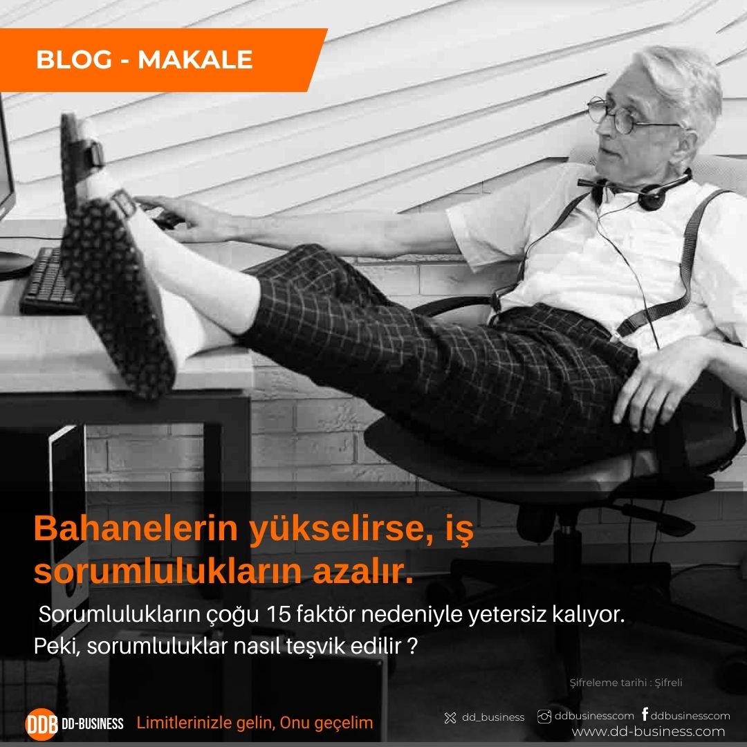 Bahanelerin yükselirse, iş sorumlulukların azalır. Peki,sorumluluklar nasıl teşvik edilir ?
dd-business.com/tumu/yonetim/b… #is #isdunyasi #calisan #isci #yonetim #verimlilik #catisma