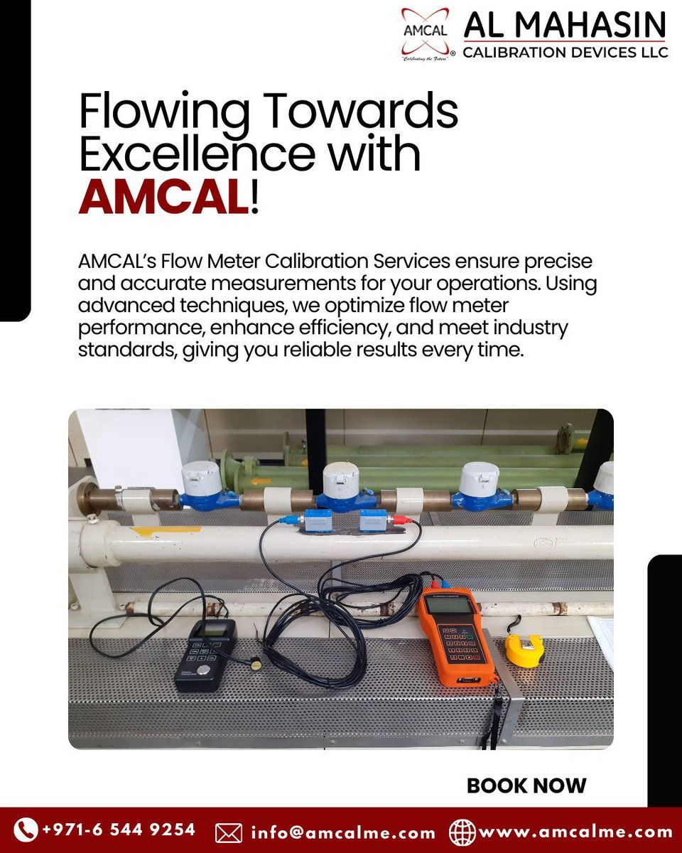amcalme's tweet image. Precise Flow Meter Calibration Services by AMCAL 🌟

#AMCAL #FlowMeterCalibration #IndustrialServices #TankHydrotesting #FlowMeasurement #PrecisionEngineering #ReliableOperations #EfficiencyExperts #IndustrialSolutions #EngineeringServices #UAEIndustry