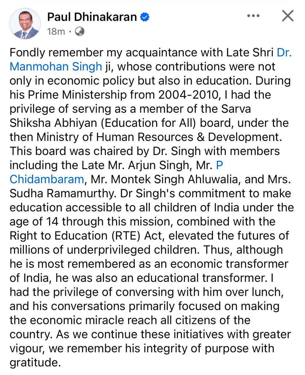 Remembering Dr. Manmohan Singh.