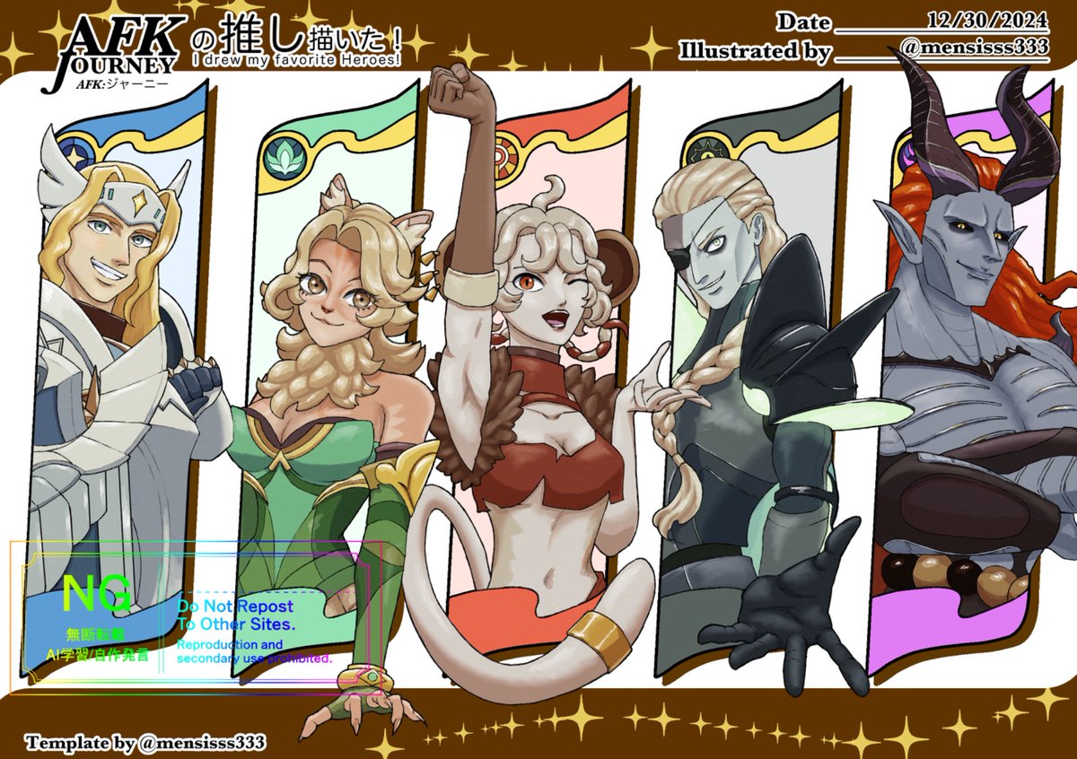 #AFKジャーニーの推し描いた 
#AFKジャーニー #AFKJourney #EsperiArt
勢力別テンプレートを作成して自分で描いてみました🎨