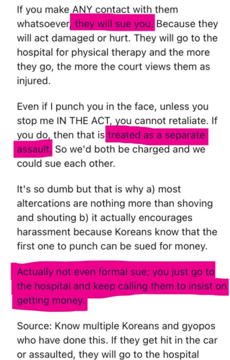 pinkcake2013's tweet photo. @NfsJoseph @vhnshi @Teilerani @angipangiin @driedgosari Incase it helps in SK law if you defend yourself against someone and cause more harm in the process the other person can sue, she did sue which is where the agreement came in. But the incident itself states she got injured on the car door in the process of removal bc she broke in https://t.co/Qny4tGmqa0