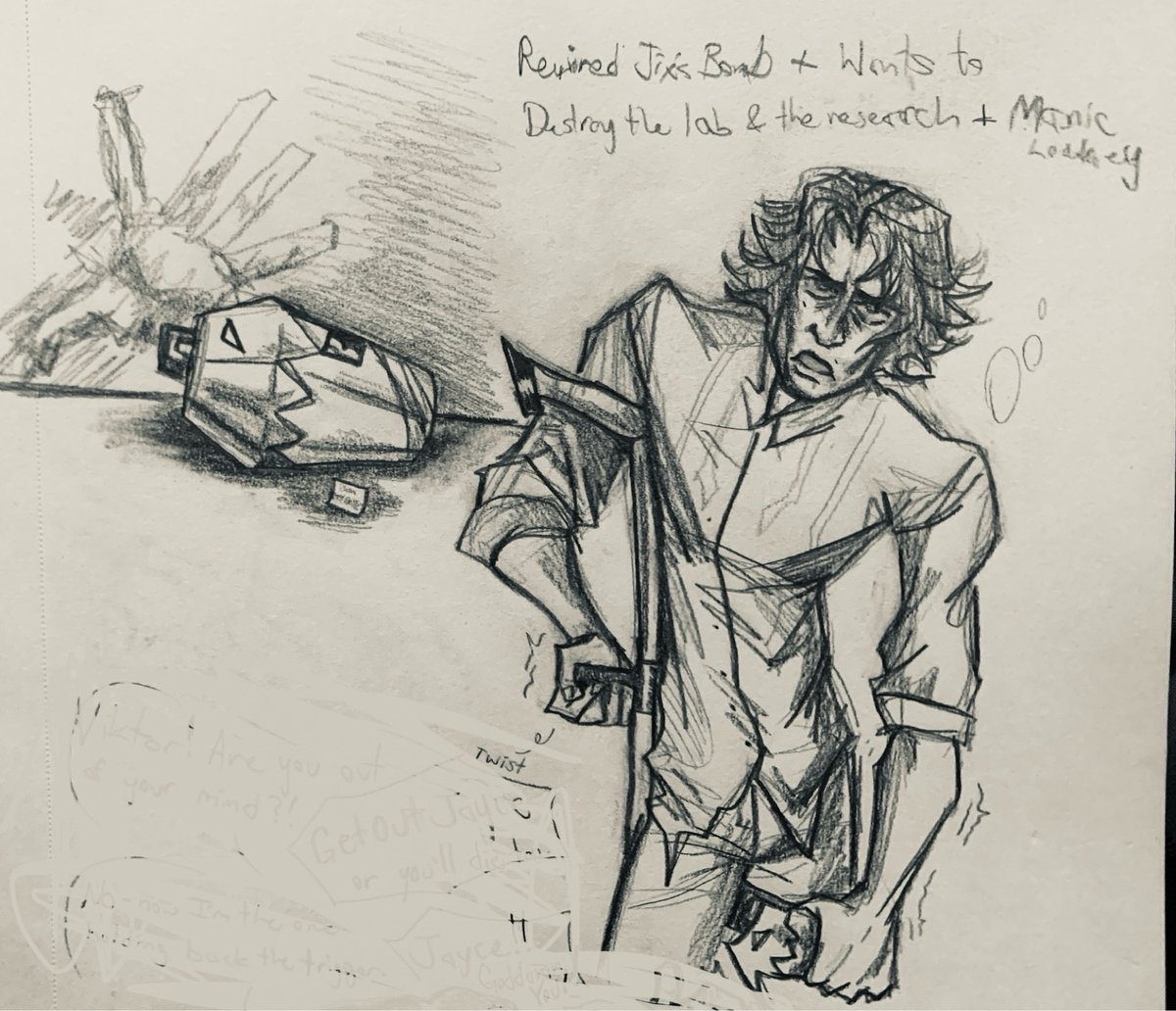 guidethyhand's tweet image. Viktor being pissed and re-wiring Jinx’s bomb for multiple reasons, because I like anger and ragged dark decisions of a doomed man.
#viktor #jayvik lol #arcane #jaycetalis