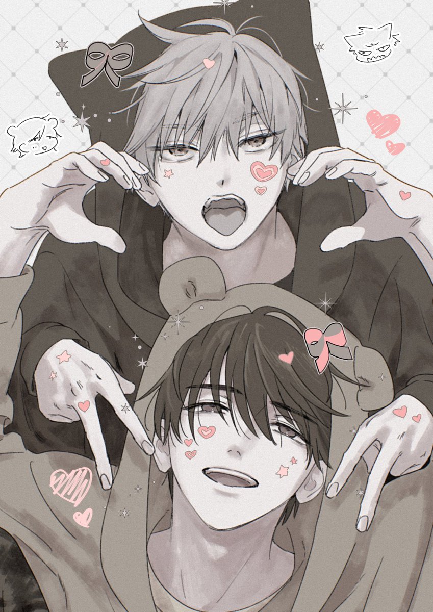 kani_and_pan's tweet image. 水瀬と中森