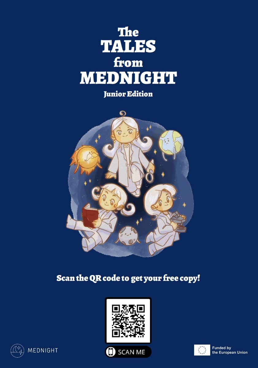 mcaa_me's tweet image. As the year comes to an end, we wish you a joyous holiday season and a wonderful start to new year! 
To celebrate the spirit of sharing knowledge and inspiring young minds, we are delighted to share with you &quot;Tales Mednight book&quot;. feel free to share the attached QR code postcard