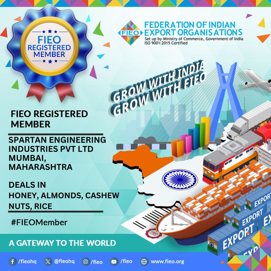FieoHq's tweet photo. π#FIEO extends a warm welcome to M/s Spartan Engineering Industries Pvt Ltd, Mumbai as our newest member!
Join our dynamic community & unlock a world of trade opportunities
To learn more about FIEO membership, schedule a call with our team: https://t.co/vDgj7TosbB
#FIEOMember https://t.co/M9n5gdLCxx