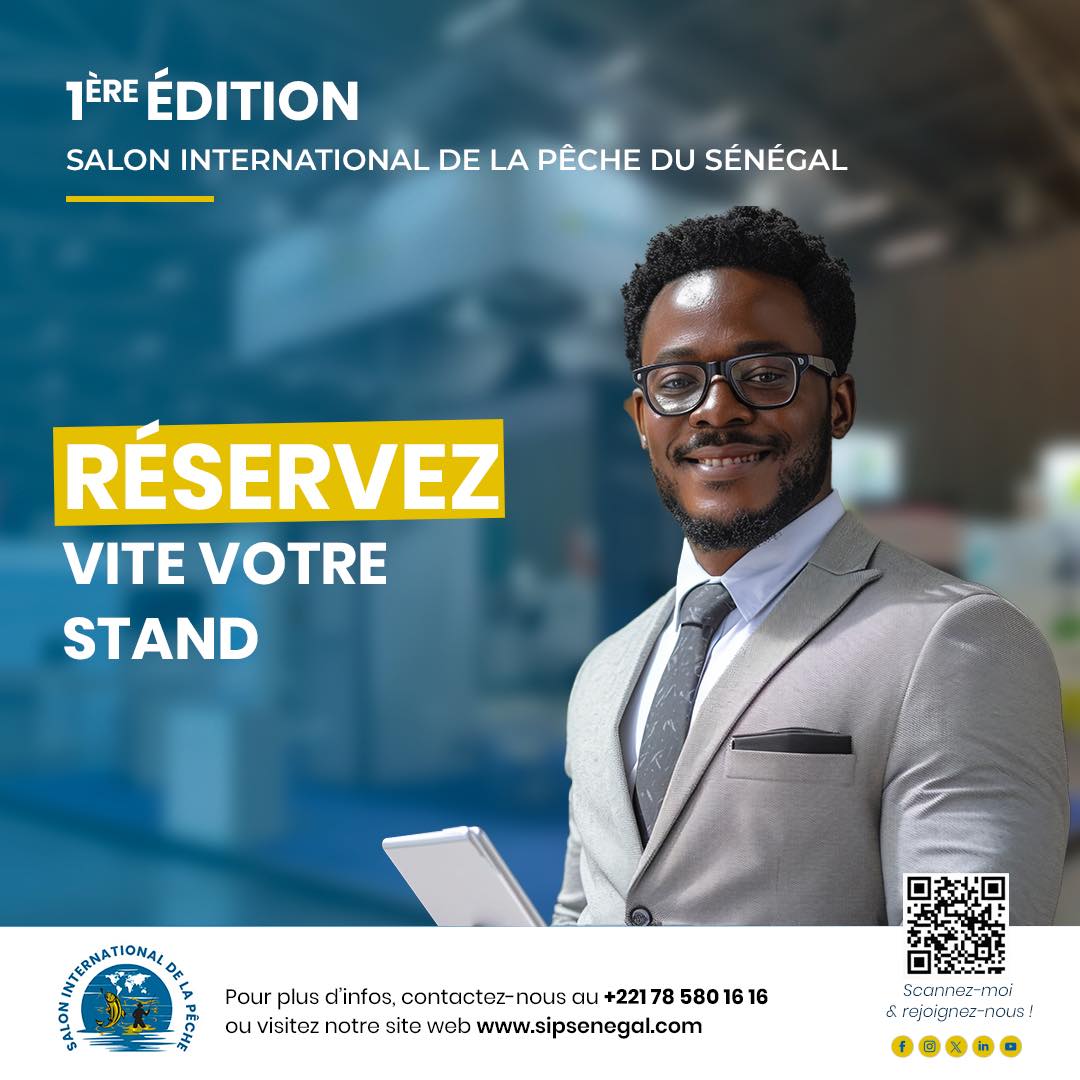 Réservez votre stand dès maintenant
sipsenegal.com/espace-exposan…
#SIPSN2025
#JeParticipeAuSIP
#SalonInternalDeLaPecheSenegal