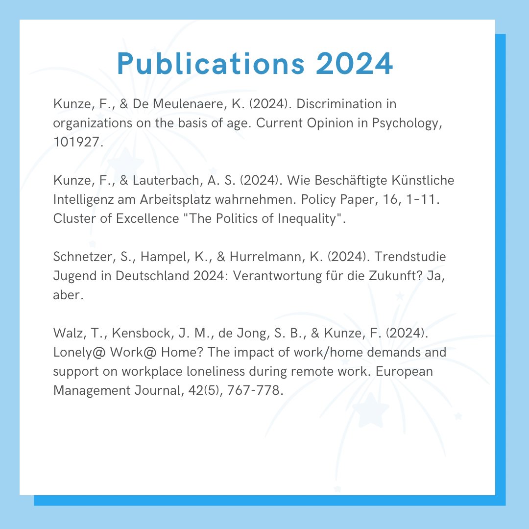 As we wrap up this year, we invite you to have a look at our most recent publications. Wishing you all a great start to 2025! 🎆