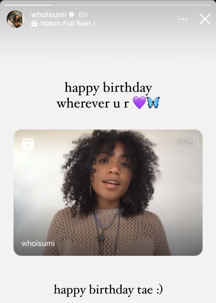 layovermoods's tweet photo. UMI wished taehyung a happy birthday and happy anniversary of Wherever U R on instagram 💜🥺

“happy birthday wherever u r💜 🦋
happy birthday tae :)” https://t.co/kbc68PL3Gs