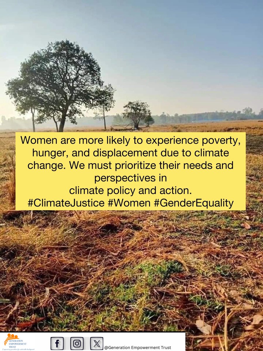 #women are more likely to experience #poverty and hunger due to #climate change #climateaction #climateChange