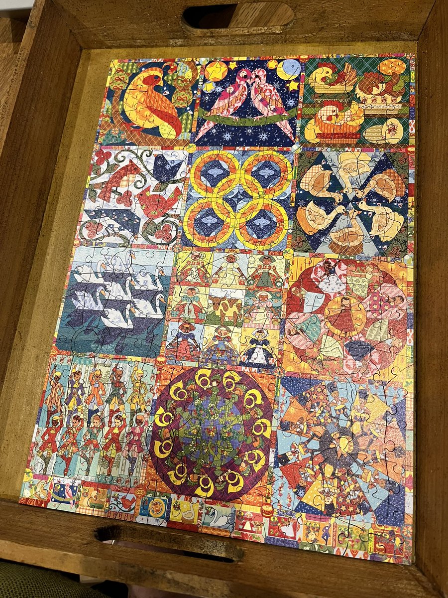 Great 12 Days of Christmas jigsaw completed yesterday #WentworthPuzzles