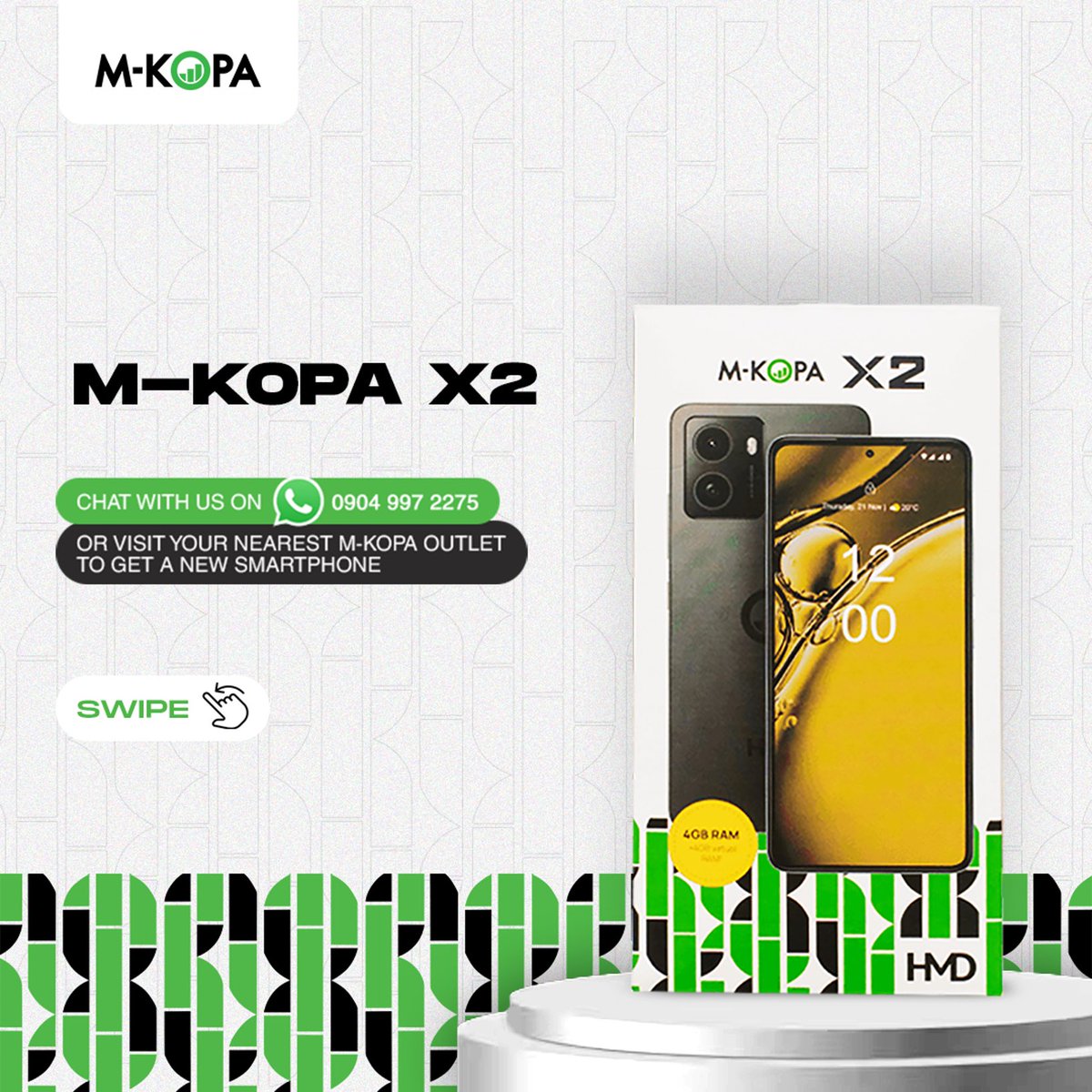 mkopanigeria's tweet photo. Hope say you no dey plan to enter new year with that your rubber band phone o.
Oya visit us for the nearest M-KOPA branded store or WhatsApp us on 09049972275 make we show you better way.
#MKOPA #OwnNowNow #MakeENOChoke https://t.co/DJ1iYmLRtT