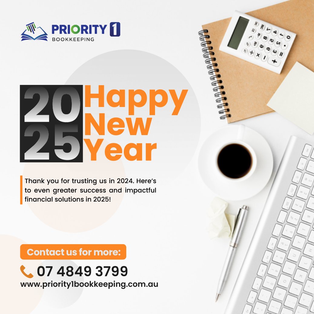 🌟Cheers to 2025!

Thank you for trusting Priority1 Bookkeeping in 2024. Here's to even greater success and impactful financial solutions in 2025!

🎉 #HappyNewYear #Priority1Bookkeeping