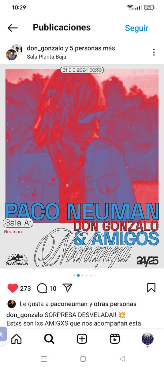 Neumanizados, os deseo una feliz salida de año y mejor entrada en 2025 💥🥂💯🎉🎉💓 y si estás en Granada mañana!!! <a href="/NEUMANmusic/">Neuman</a> estará celebrando el inicio del año en la <a href="/salaplantabaja/">Planta Baja</a> 🥂💥🥇instagram.com/p/DEMpd2UiHZv/…