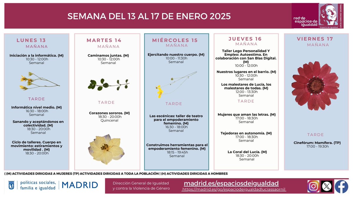 ESaornil's tweet photo. ¡Ya disponible nuestra programación de enero! Os esperamos ❤️ https://t.co/6Li0tzTNP1