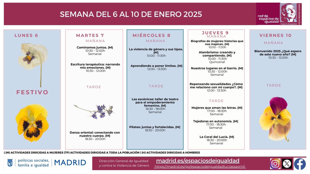 ESaornil's tweet photo. ¡Ya disponible nuestra programación de enero! Os esperamos ❤️ https://t.co/6Li0tzTNP1