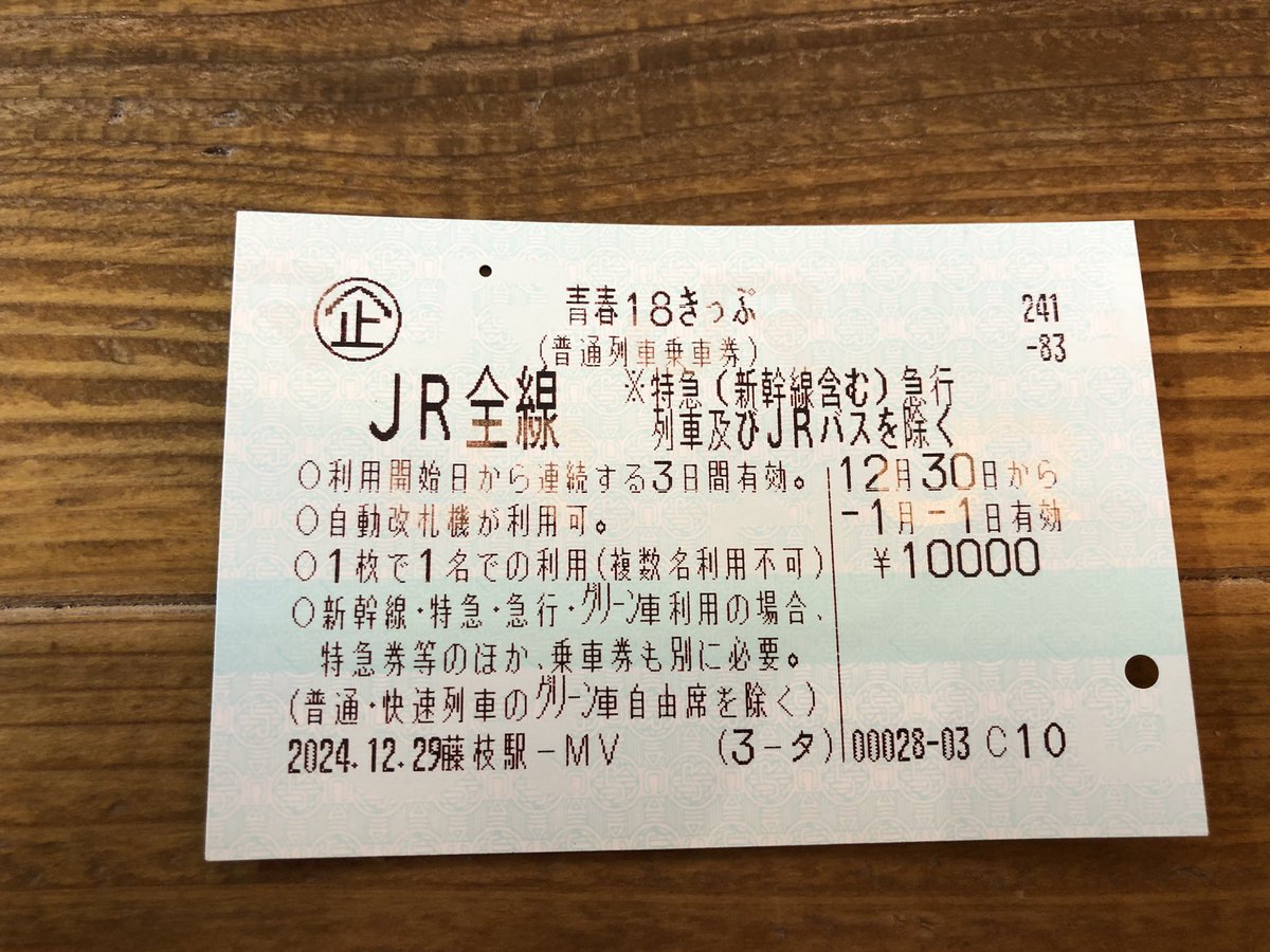 改札機に通せるようになった青春18切符が磁気不良になり、結局窓口を