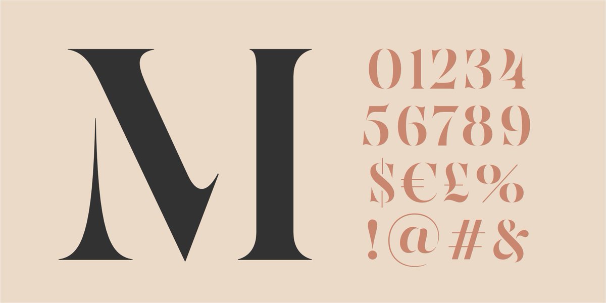 M for Monday!
 
Sahlia, by Alanna Munro, a graceful, high contrast, almost-stencil typeface that’s ideal for magazines, packaging (esp. luxury or aspirational brands) and fancy posters!

Get the fonts on ILT:

fonts.ilovetypography.com/fonts/alanna-m…