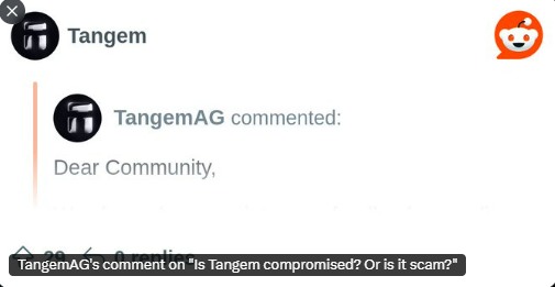CryptoMage_YT's tweet photo. Un gros soucis technique vient d'être réglé chez Tangem, qui stockait dans un cas très spécifique la seed de l'utilisateur via l'application

- Bug dans le traitement des journaux (logs) de l’application mobile.
- Affectait uniquement les utilisateurs ayant généré une seedphrase et soumis une demande d’assistance immédiatement après.
- Les configurations sans seedphrase ne sont pas concernées.

Post détaillé : https://t.co/HiHDJF8ukF

Crédità @coinacademy_fr pour le départ