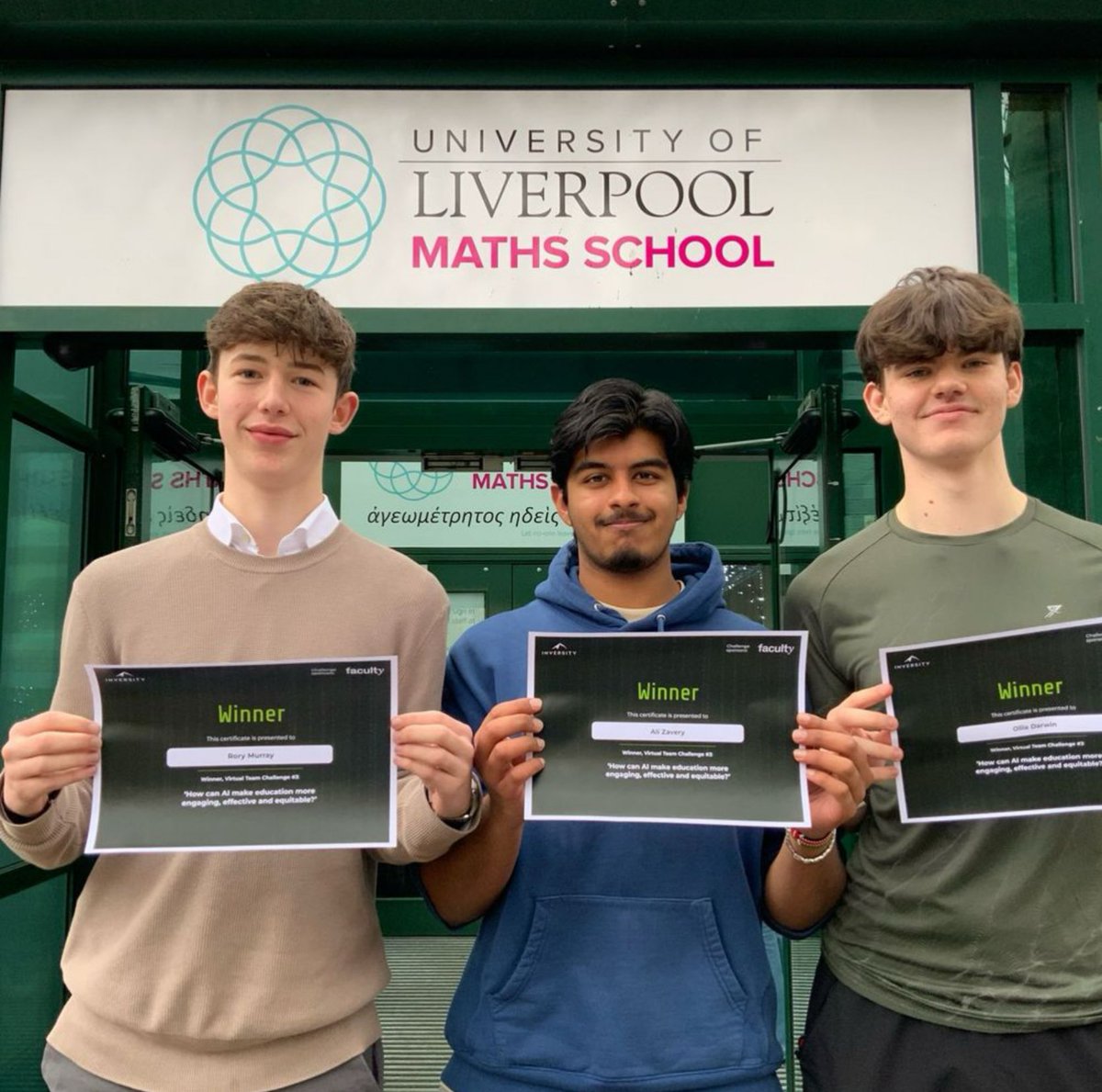 LivMathsSchool's tweet image. Alan, Jamie, Ollie, Rory and Ali have also achieved success too. Schools should check out these competitions, great for soft skill and knowledge development!

Check out Inversity.co for more info.

#SixthForm #Supercurricular #Inversity #AI