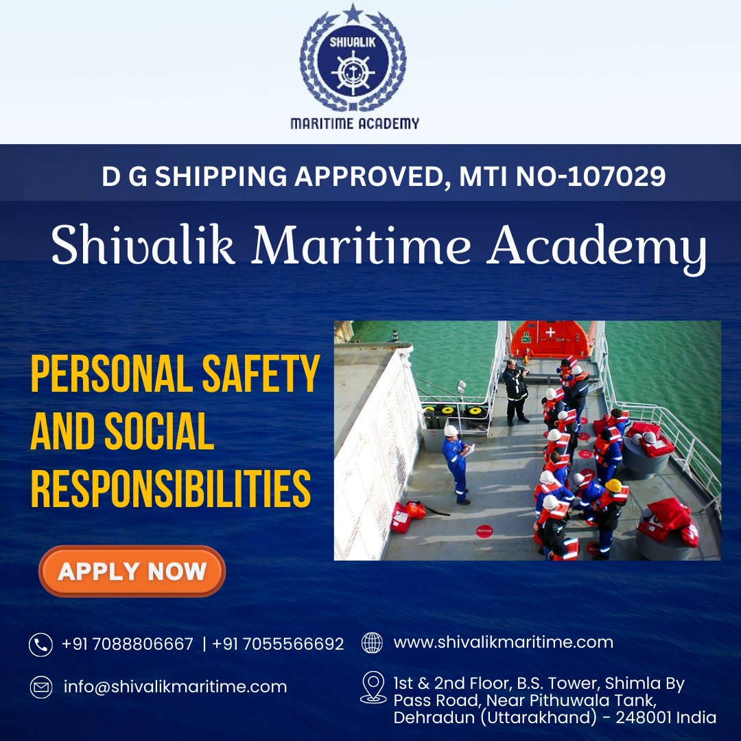 SMA_Dehradun24's tweet image. 🌊 Set Sail for a Promising Future with Shivalik Maritime Academy! 🚢

 Our Personal Safety and Social Responsibilities (PSSR) training ensures that you’re fully prepared to tackle the challenges of life at sea while fostering teamwork.
#MerchantNavyTraining #MaritimeCareers