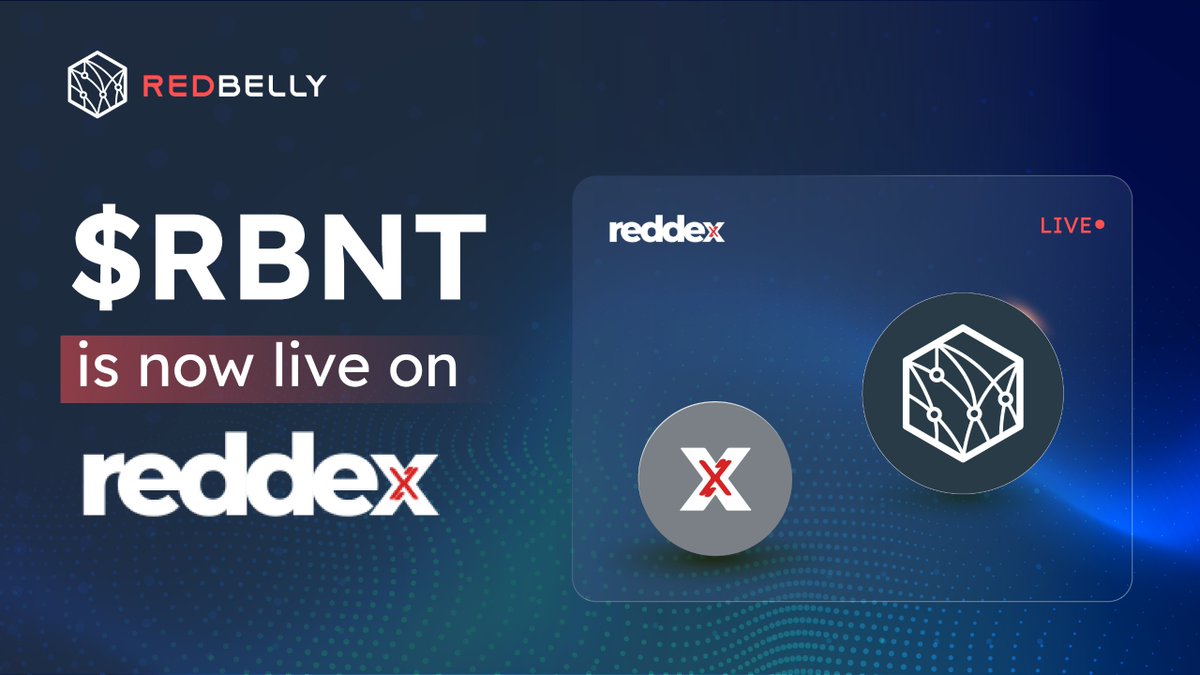RedbellyNetwork's tweet photo. Big news for the Redbelly community! 🎉 $RBNT is now live on @reddex_io, a decentralized exchange!

This is a huge step forward, making RBNT more accessible for secure and seamless trading.

Visit NOW: https://t.co/qaEUiXBzUm https://t.co/1nHcS2SR6E