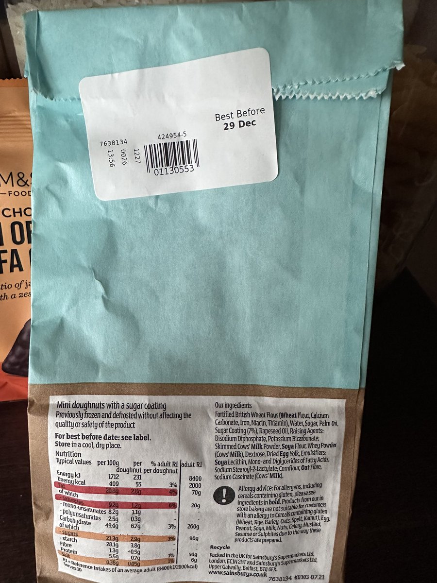 colin2030's tweet photo. @sainsburys this is last time we’re using your delivery service. It is consistently sub-standard. Like these doughnuts delivered out of date. I’ve previously had nettles in my salad, rotten potatoes and many hilarious substitutions. https://t.co/Ec9TYYPzcQ