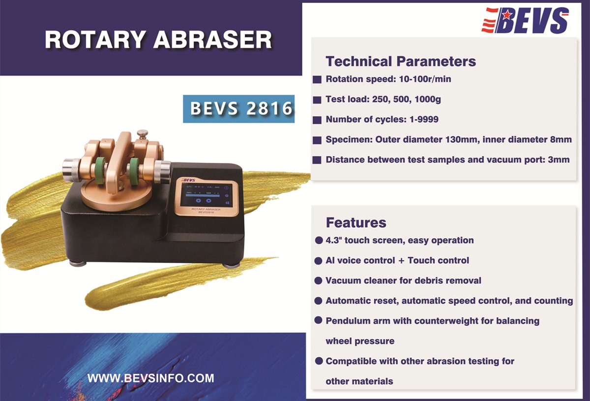 BEVSindustry's tweet image. Voice control or Touch control, easy operation.
Auto speed control, auto counting, auto reset...
Free your hands, simplify your testing!
BEVS intelligent testing instruments,
Intelligent your lab, Intelligent your test.
#BEVS #labinstrument #rotaryabraser #abraser #autoabraser