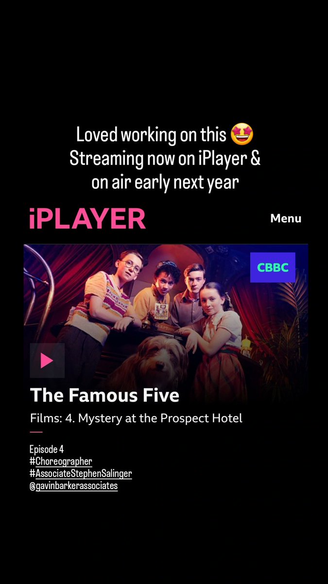 Loved working on this 🤩
Streaming now on BBC iPlayer &amp; on air early next year
#TheFamousFive #EnidBlyton #BBC #CBBC