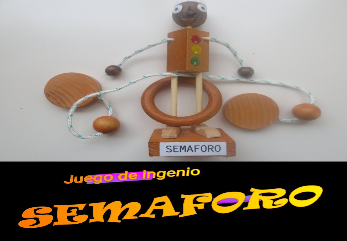 Juego de ingenio Semáforo, muñeco de madera.
youtu.be/_9ayMv5iCks