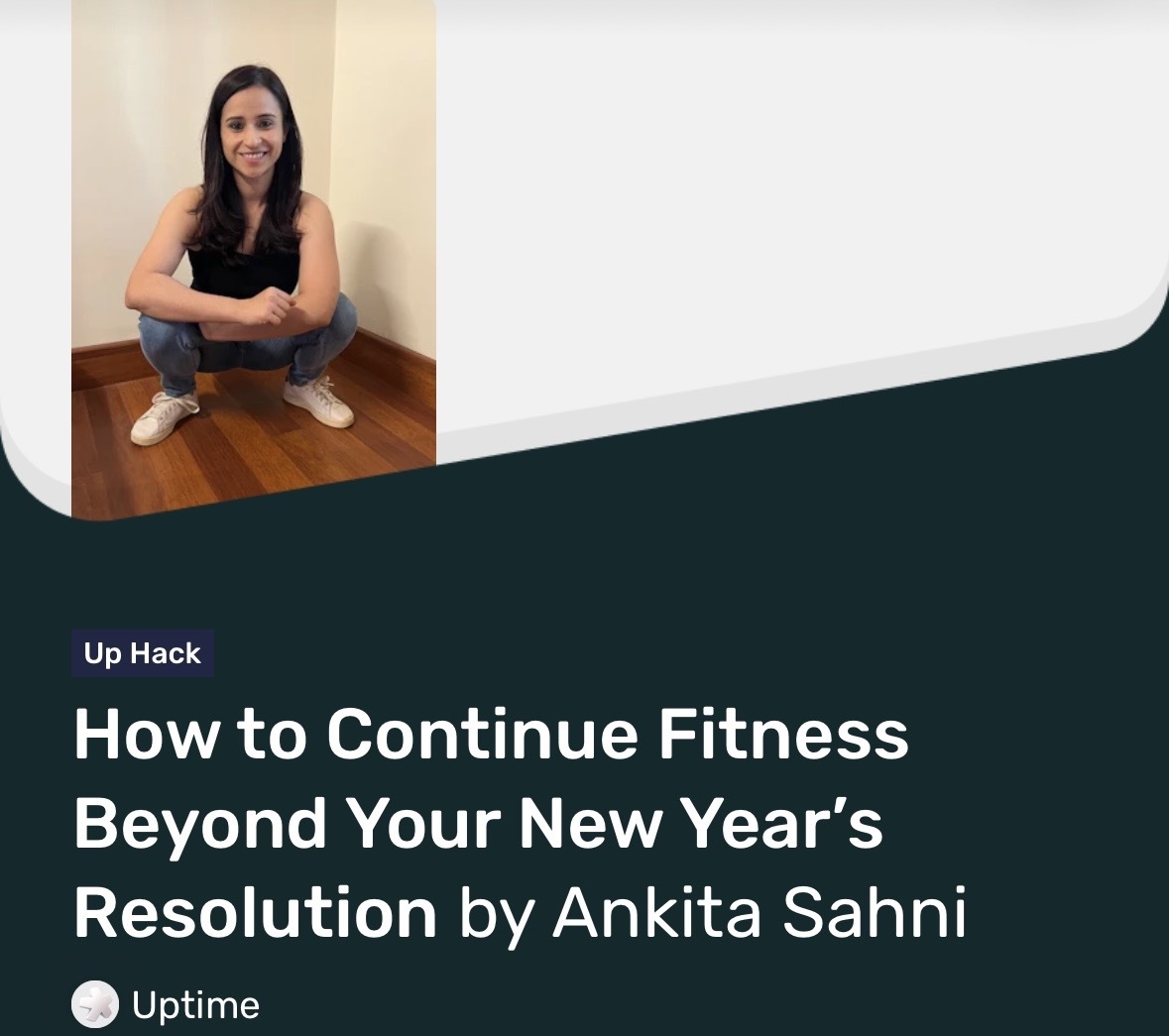 Have you started writing your New Year's resolutions yet? Check out our #MondayMotivation Hack from <a href="/ankitasahni04/">Ankita Sahni</a> : to.uptime.app/Jgd8czt7gxb 💪🙌🔥📱

#UptimeApp