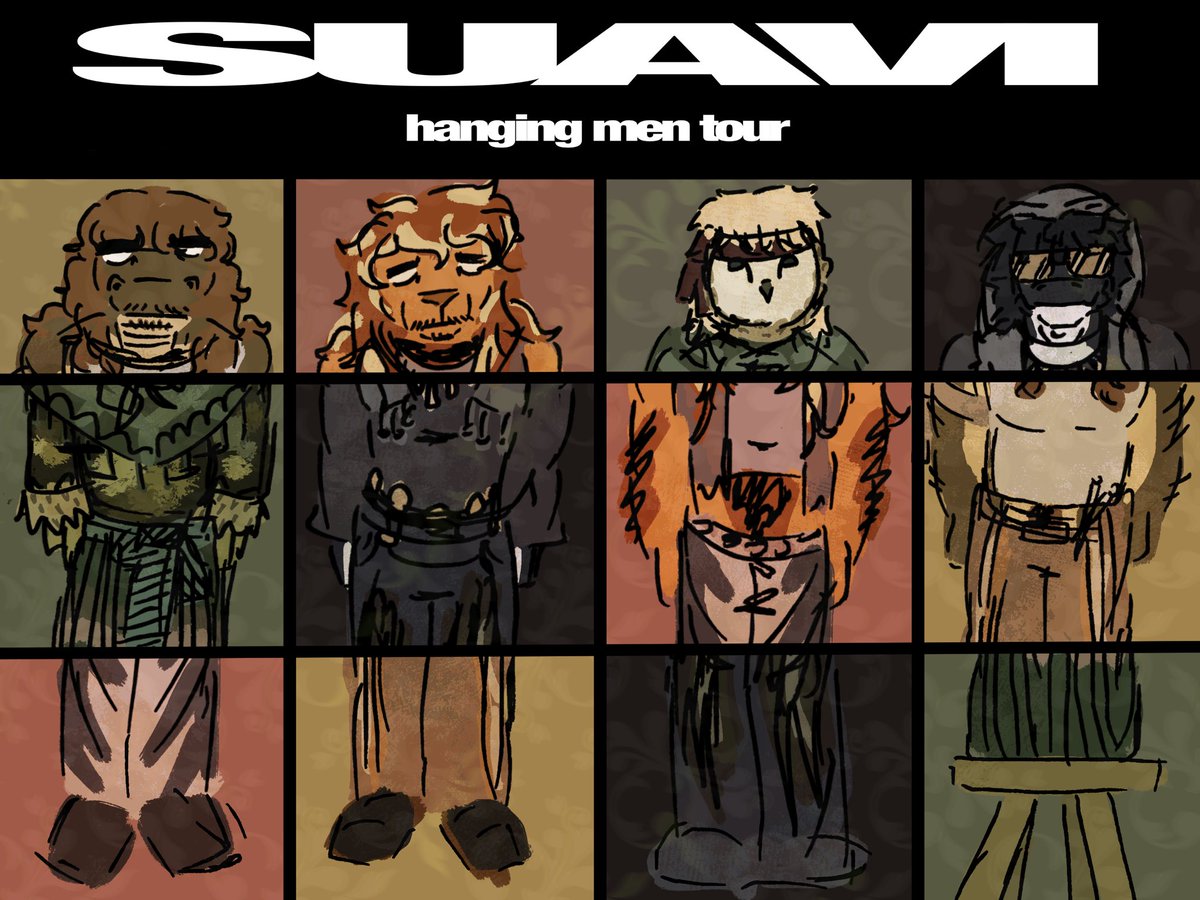 fictional band made up of my characters!! come see SUAVI live ‼️‼️