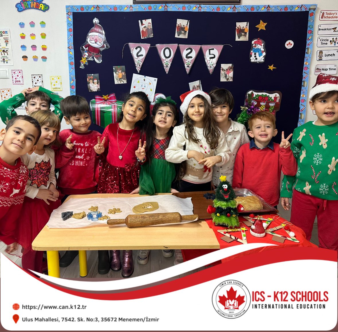 icsk12schools's tweet photo. Tüm okulumuzu yeni yıl coşkusu sard��. Hafta boyu süren etkinlik programlarıyla haftayı tamamladık. 
New year enthusiasm in our school! We completed the week with our week-long activities, workshops and celebration programs specially prepared for our students. #icsizmir #izmir https://t.co/KBJ6aK20y7