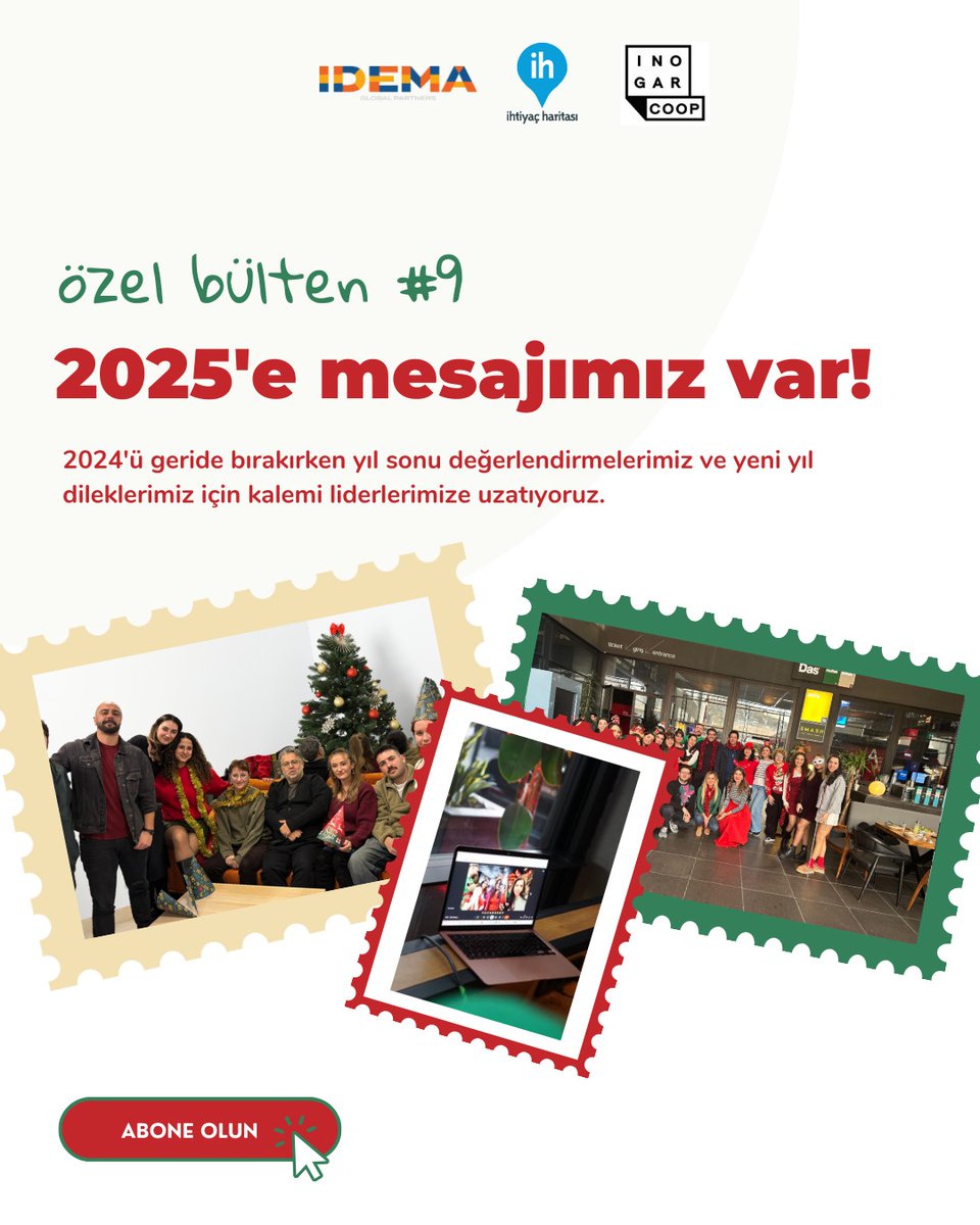 Bu özel bültenimizde, liderlerimize kalemi uzatarak 2024’e dair değerlendirmelerini ve 2025’e yönelik dileklerini paylaştıkları mesajları sizlerle buluşturuyoruz. 

🔗Bültenimizi okumak için:
linkedin.com/pulse/9-%C3%B6…

#YeniYıl #2025eMesajımızVar #idemahaber #özelbülten