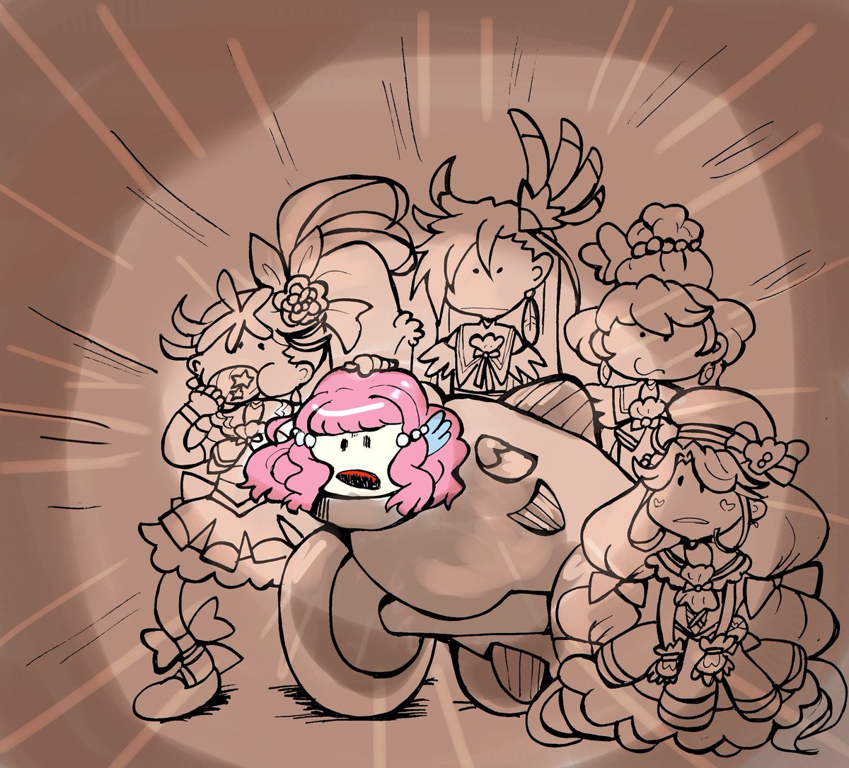 #みんなでデフォルメ絵をあげて幸せな気分になろう 
物騒な気分のやつばっかだった 
