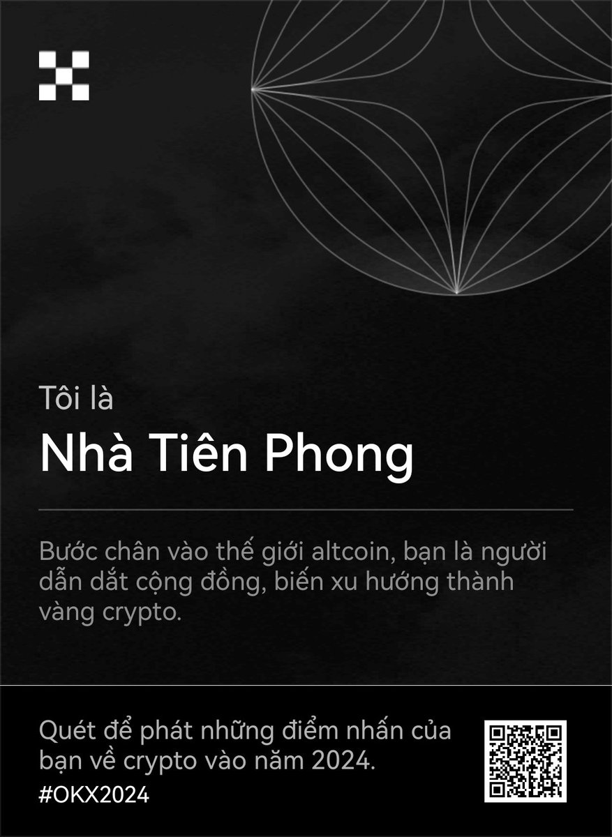 Tôi đã khám phá ra phong cách giao dịch crypto của mình trong năm nay qua #OKX2024. 
Hãy tìm hiểu phong cách của bạn: okx.com/ul/okxrewind20…