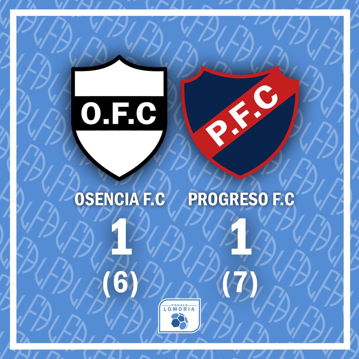 📈 Osencia F.C 1 (6)-(7) 1 Progreso F.C.

🏆 Pokalo Lomoria 2024

#lfa #lomoriafutbalaasocio #lfl #lomoria #lomoriafa #pokalolomoria