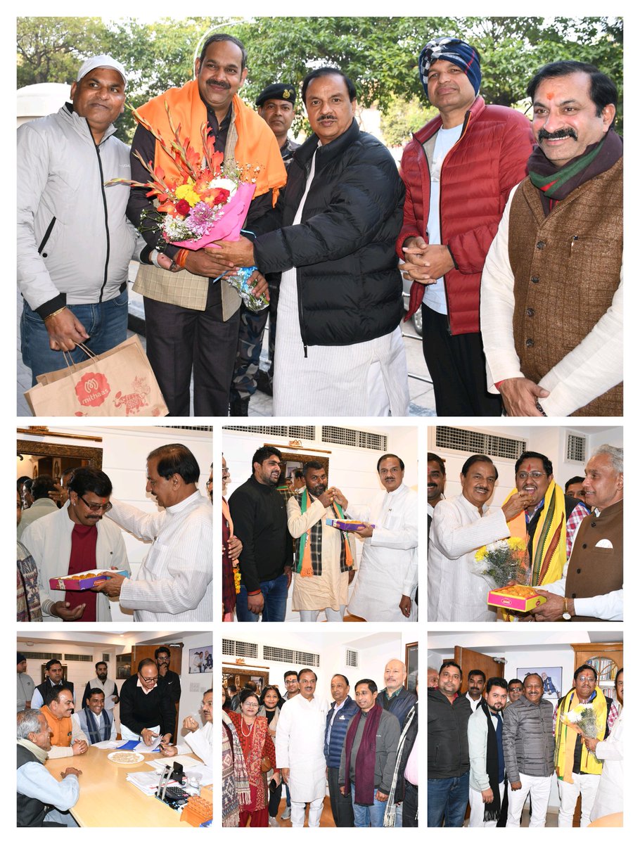 dr_maheshsharma's tweet photo. आज नोएडा सेक्टर 27 कैंप कार्यालय पर नवनिर्वाचित मंडल अध्यक्षों व प्रिय क्षेत्रवासियों से आत्मीय भेंट की।

सभी नवनिर्वाचित मंडल अध्यक्षों को उनके उज्जवल भविष्य एवं कार्यकाल की हार्दिक बधाई एवं शुभकामनाएं। https://t.co/5N8Cu4WgOW