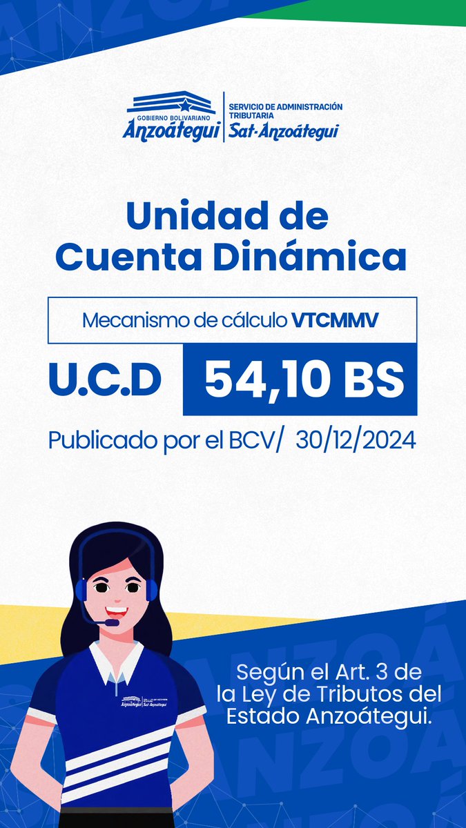 🔷 Cálculo de la Unidad de Cuenta Dinámica del día lunes 30/12/2024 publicado por el Banco Central de Venezuela.

#SatAnzoátegui #Anzoátegui #ConstruyendoUnDestinoPróspero