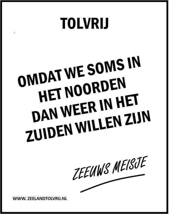 Vandaag om 15.00 uur is het eindelijk zover. Dan verdwijnt Zeeuws-Vlaanderen gelukkig vanachter een betaalmuur voor automobilisten. Voor hen wordt de enige directe verbinding tussen Zeeuws-Vlaanderen en de rest van Nederland, de Westerscheldetunnel <a href="/NVWST/">Westerscheldetunnel</a>, tolvrij. 

Ruim twee