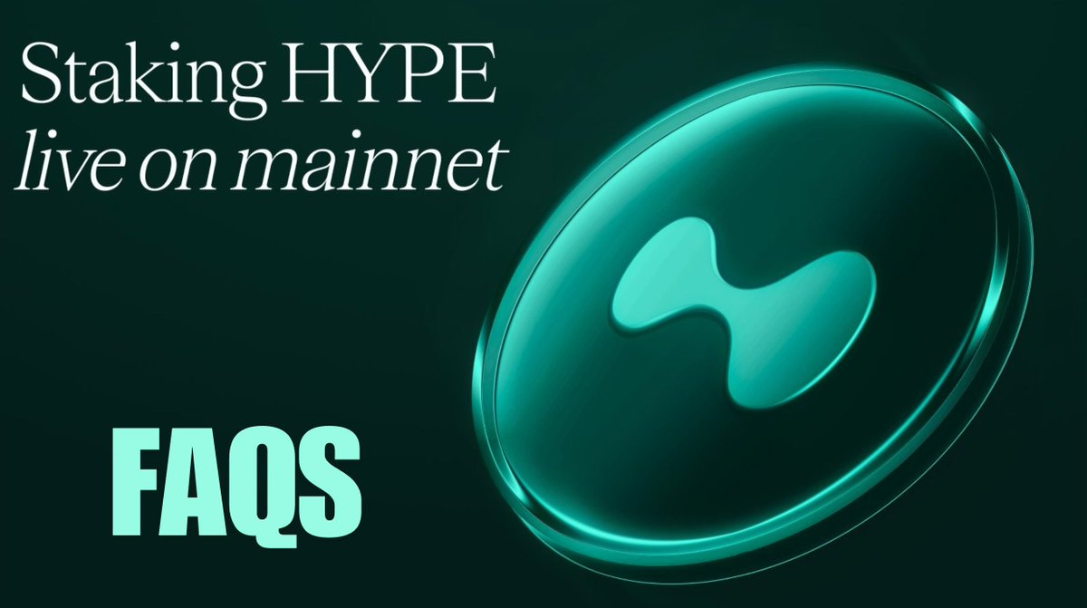 degennQuant's tweet image. $HYPE Staking is live On Mainnet.

➡️ Where do the staking rewards come from?
➡️ How are the staking rewards calculated?
➡️ What is the lockup time?
➡️ Do I need to compound my stake manually?
➡️ What is the slashing risk?
➡️ How do I stake?

🧵