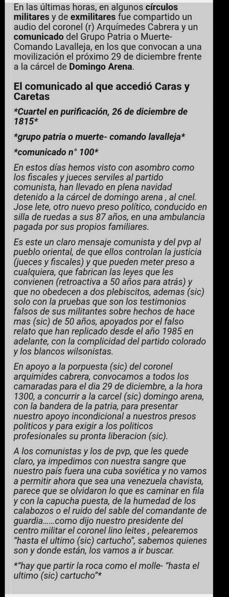 Yudith33276177's tweet photo. Hey!!!
Por favor esto es verdad?
Ay que pararlo ya!!
Es lo que hacen los blancos y colorados y el milico hdp que le dio cavida el Pepe 😡
¡OJO!! Nuestras Vidas y la Democracia está en juego!! https://t.co/adv9b8GtRn