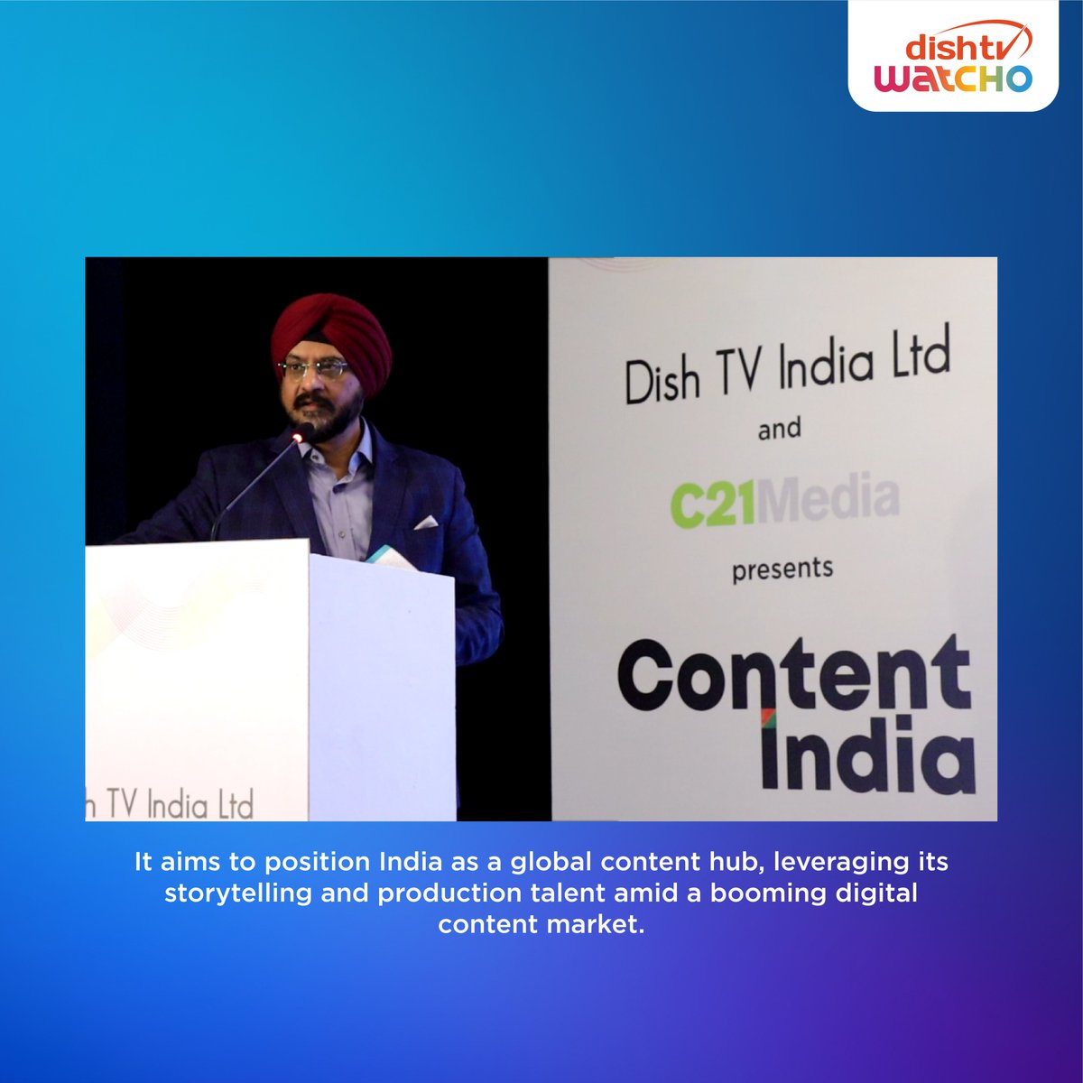 ContentIndiaOfc's tweet photo. The future of Indian storytelling starts at Content India 2025! A 3-day summit by DishTV and C21Media to showcase India’s storytelling brilliance on the global stage.
#ContentIndia #contentindia2025 #Dishtv #DishTVWatcho #C21Media #storytelling #contentcreators #DigitalIndia https://t.co/TRC29EL2XI
