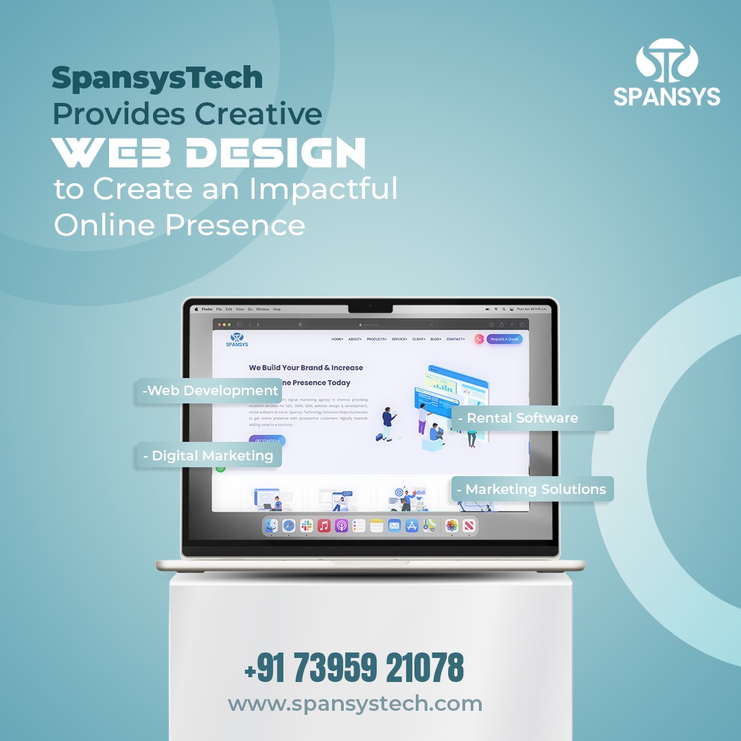 spansys_tech's tweet image. Transform your online presence with innovative web design that captures attention and drives results.

Reach Us,
Website: spansystech.com

 #webdesign #socialmediamarketing #mobileappdevelopement #smsmarketing #digitalmarketing #seo #whatsappmarketing #emailmarketing