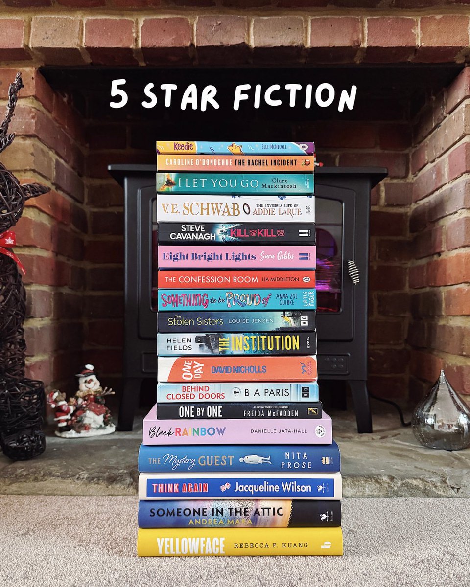 Emily♡ (@itsemilykaty) on Twitter photo My 5 star fiction books of 2024.
Five-star books not pictured (either audiobooks/given to someone/library books):
📕 The Reappearance of Rachel Price by @hollyjackson45
📕 The Seven Husbands of Evelyn Hugo by @JenkinsReid12
📕 The Man Who Died Twice by <a href="/richardosman/">Richard Osman</a>
📕 My 5 star fiction books of 2024.
Five-star books not pictured (either audiobooks/given to someone/library books):
📕 The Reappearance of Rachel Price by @hollyjackson45
📕 The Seven Husbands of Evelyn Hugo by @JenkinsReid12
📕 The Man Who Died Twice by <a href="/richardosman/">Richard Osman</a>
📕