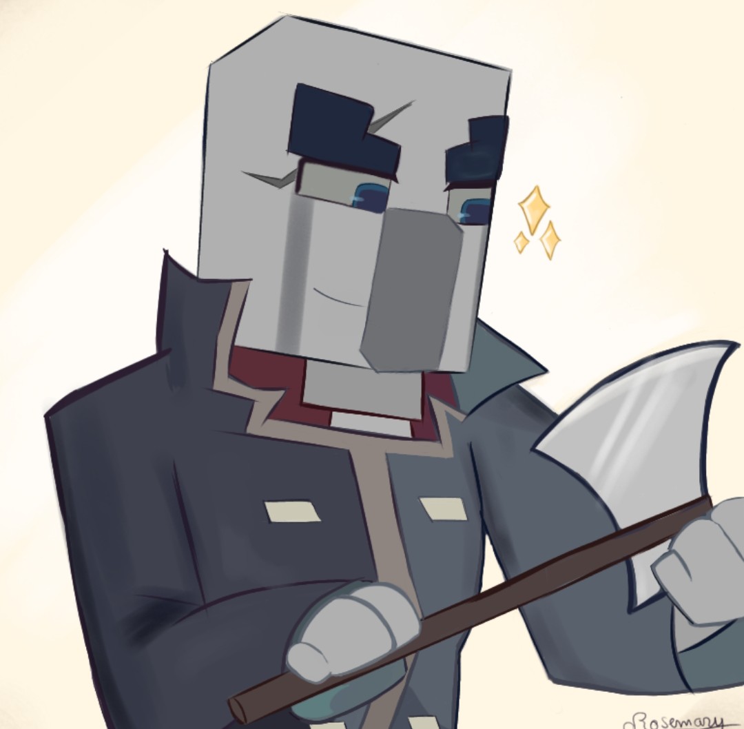 Rose_Mary98765's tweet image. Here&apos;s Johnny!🪓
#Minecraft #Vindicator