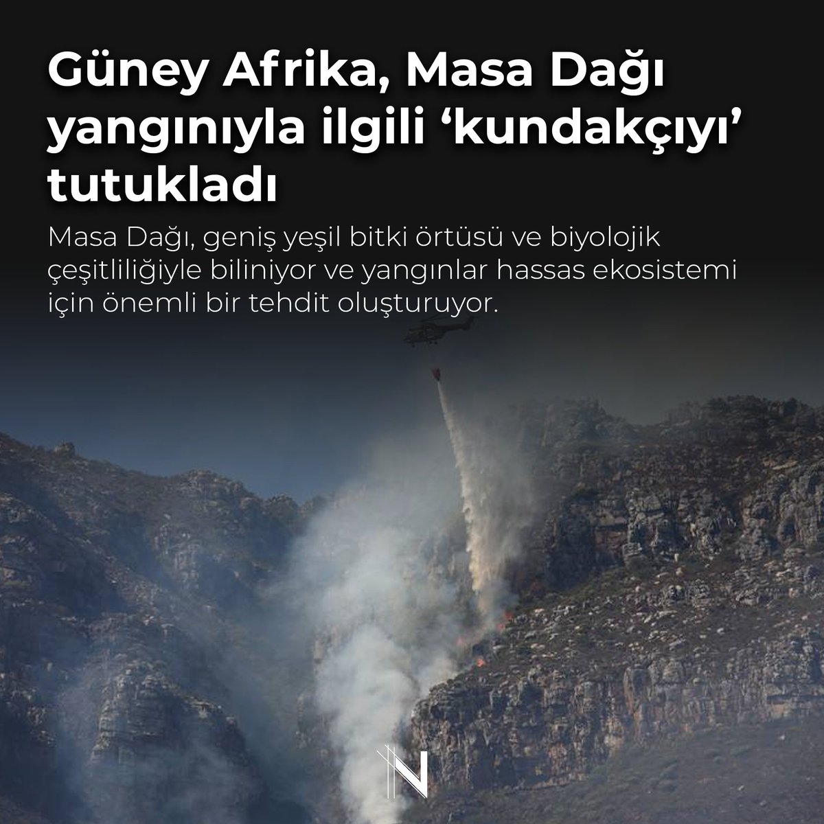 Masa Dağı, geniş yeşil bitki örtüsü ve biyolojik çeşitliliğiyle biliniyor ve yangınlar hassas ekosistemi için önemli bir tehdit oluşturuyor.

newstimehub.com/guney-afrika-m…

#Gündem #Afrika #GüneyAfrika #MasaDağı #Yangın