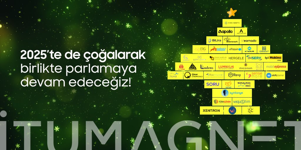 2024'e veda ederken 2025'te, daha büyük başarılara imza atmak için heyecanlıyız!🥳️

Bize bu değerli yolculukta eşlik eden tüm girişimci paydaşlarımız ile yeni yılda daha fazla başarı hikâyesi yazacağımıza inanıyoruz. 🎄💪

Sağlık, mutluluk ve başarı dolu bir yıl dileriz!  🎉