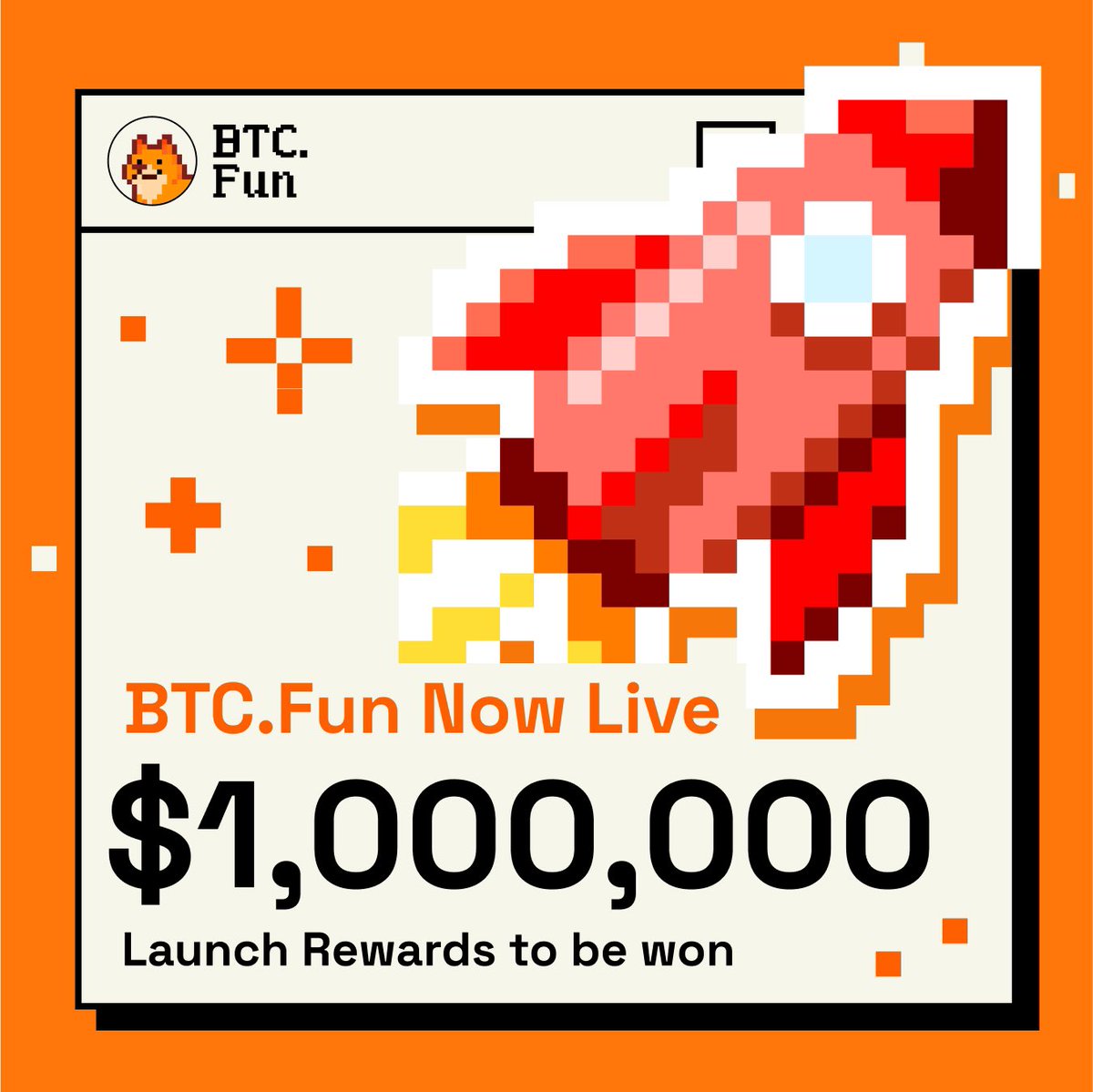 🎉 BTC.Fun is officially live!

Launch, mint, and trade BTC Native Memes! 🚀

We’ve prepared 1,000,000 USDT rewards to celebrate.

📖 Full details: mirror.xyz/0x130BCDe29680…