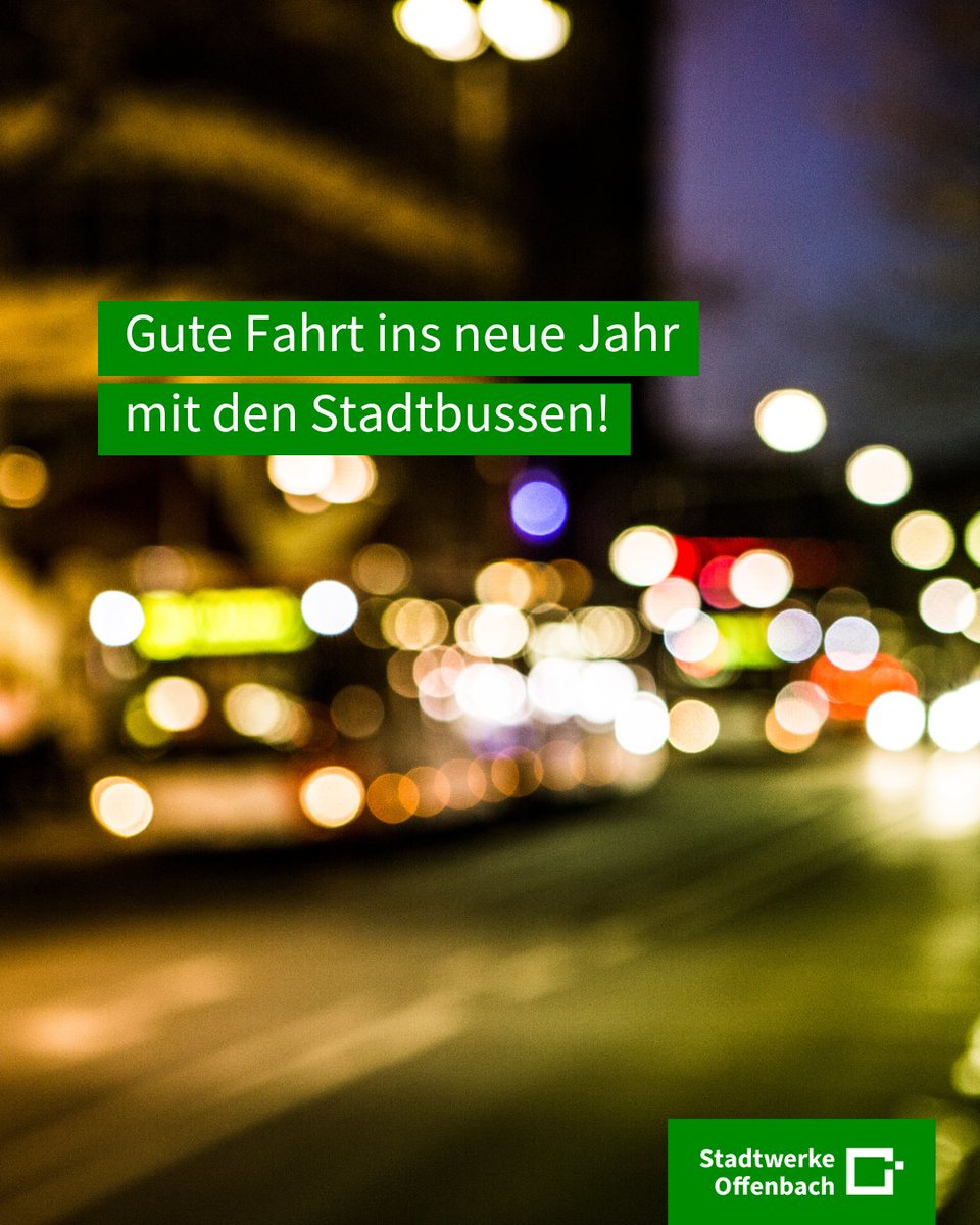 Die #Stadtbusse der Stadtwerke #Offenbach bringen euch zur Silvesterparty und wieder nach Hause: An #Silvester fahren sie bis ca. 21 Uhr nach Samstagsfahrplan.  In der Neujahrsnacht gibt es von 1 bis 4:30 Uhr einen Sonderfahrplan: offenbach.de/feiertagsfahrp…
📸Alex Habermehl
#ÖPNV