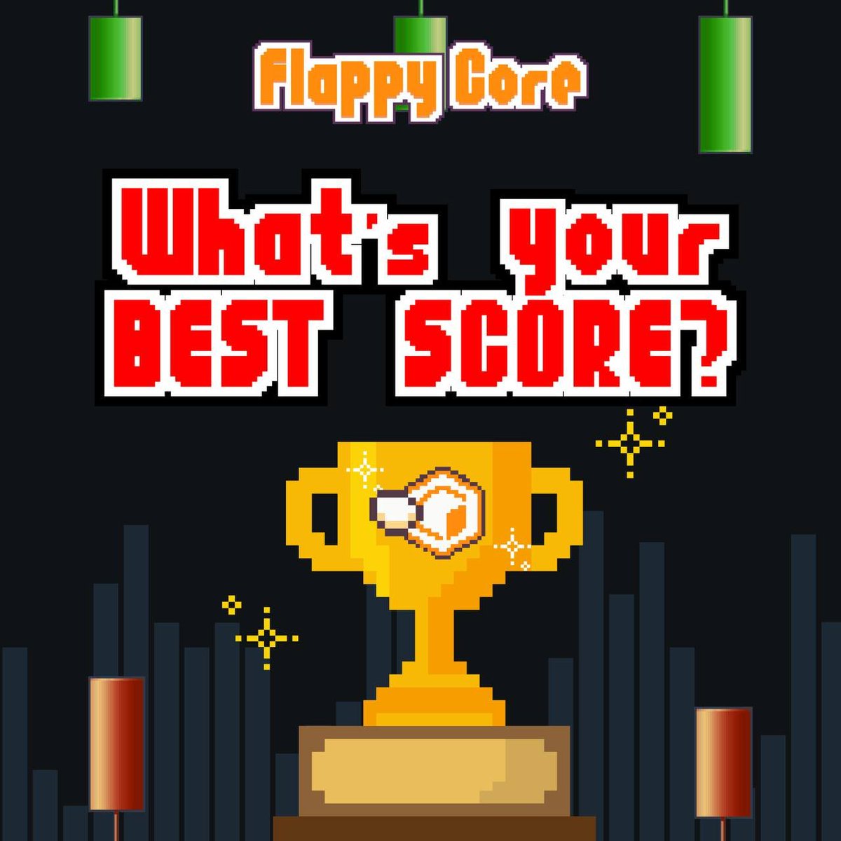 FlappyCore's tweet image. 🏆 What&apos;s your best score in Flappy Core? 

Show us your high scores and prove you&apos;re the ultimate flapper! 🚀

Play now, set new records, and earn rewards while having fun!

#FlappyCore #PlayToEarn #CryptoGaming